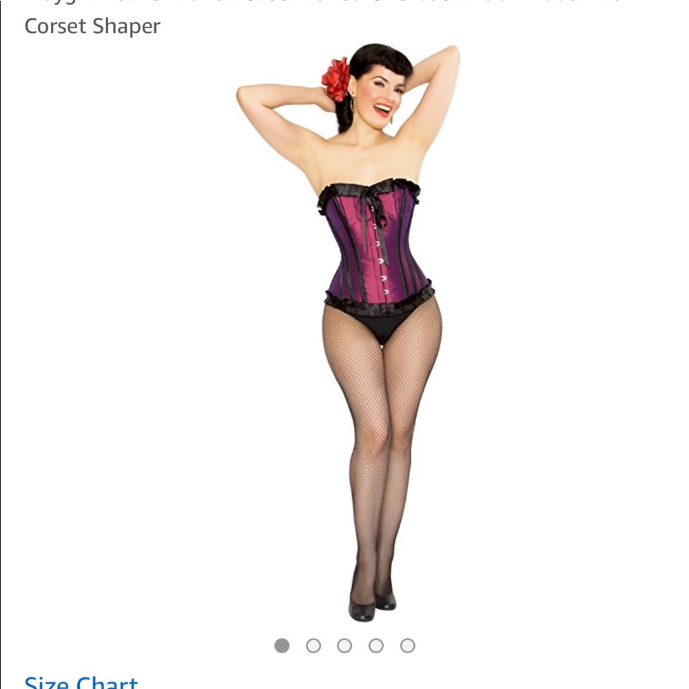 Plum playgirl overbuy steel boned corset